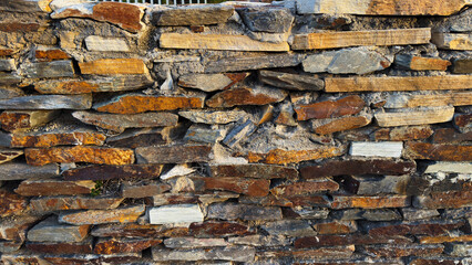 Textured wall reveals the timeless beauty of brick and stone