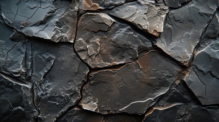 Close-Up of Cracked Rock Wall