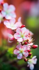 Obraz premium pink cherry blossoms hd wallpaper