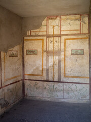 Casa dell'Efebo wall frescos with fish, Pompeii