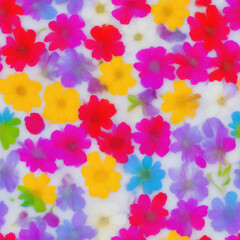 flowers. Abstract seamless pattern. AI generated.