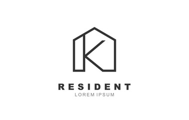 Fototapeta premium K Letter Property logo template for symbol of business identity