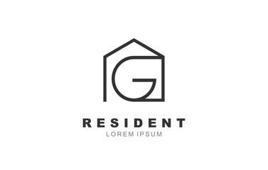 G Letter Property logo template for symbol of business identity