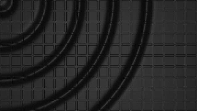 Black mosaic backround with wawe effect 