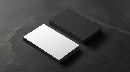Black and White Business Card on Table