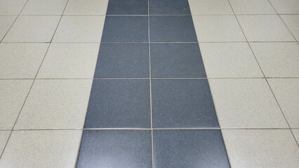 Textured modern floors. Square ceramic mosaic with cubic pattern for home, business and bedroom decoration.