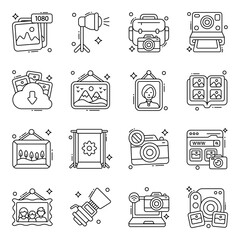 Pack of Photographic Instrument Linear Icons

