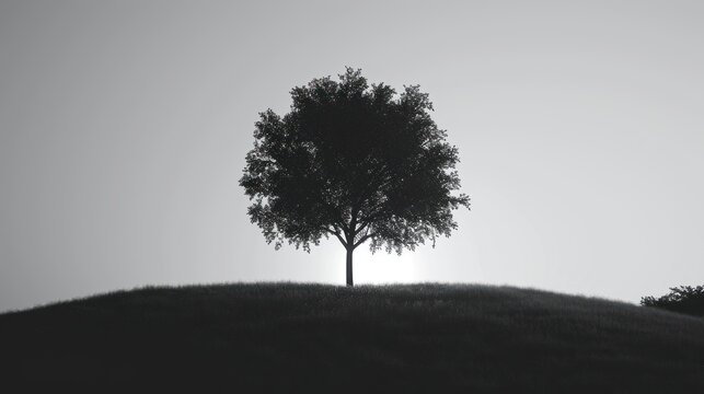 Solitary Tree on Hilltop