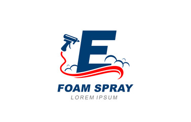 E Letter foam spray insulation logo template for symbol of business identity