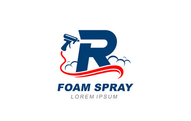 R Letter foam spray insulation logo template for symbol of business identity - obrazy, fototapety, plakaty