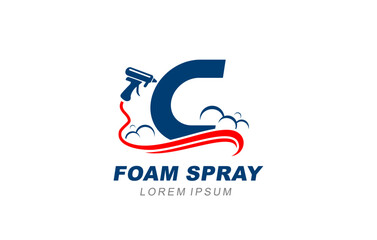 C Letter foam spray insulation logo template for symbol of business identity