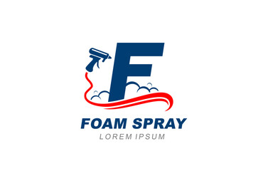 F Letter foam spray insulation logo template for symbol of business identity