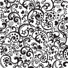 Celebration background with stars, heart.  Good for textile fabric design, wrapping paper, website wallpapers, textile, wallpaper and apparel. 
vector illustration