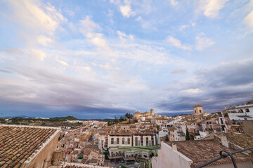Fototapeta na wymiar panoramic of the town of Cehegin in Murcia, Spain.