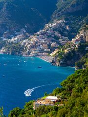 Amalfi coastline view of Positano