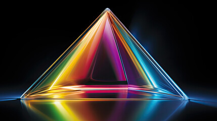 prism on a black background