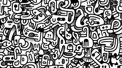 Abstract seamless doodle background, artistic background