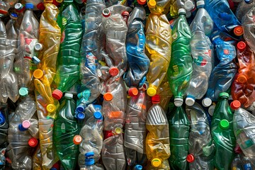 Obraz premium A heap of discarded plastic bottles