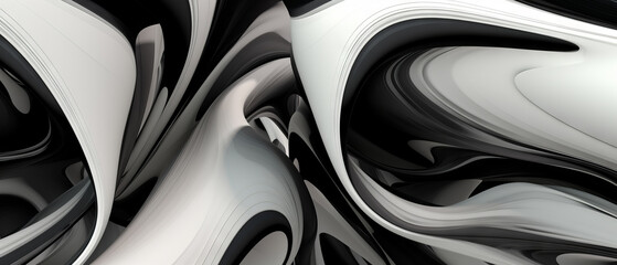3D style Monochrome Abstract Swirls