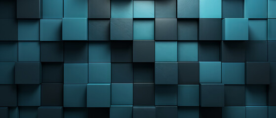 3D style Blue Cubes