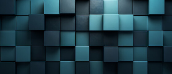 3D style Blue Cubes