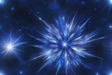 Abstract Blue Starburst Background