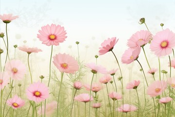 Tranquil and serene background with beautifully delicate flowers in a high-quality image