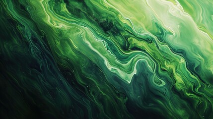 Obraz premium vibrant and dynamic abstract background in shades of green - AI Generated Abstract Art