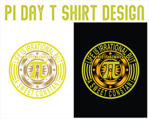 Pi Day T-shirt. Math T-shirt Design.