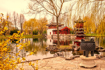 house on the river chinese pagoda architecture