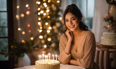 25 years old girl celebrates birthday reality