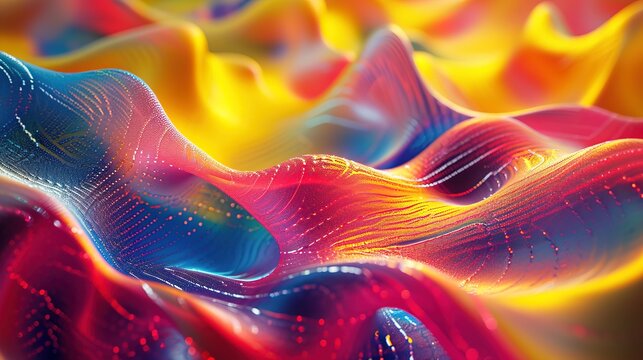 Fluorescent spoondrift and light tracing background - AI Generated Abstract Art