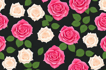 Rose background. Generative AI