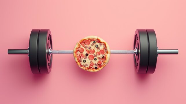 pizza and dumbbells