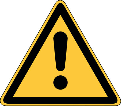 Achtung, Warnung - Warnschild, Warndreieck, Schild