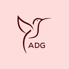 ADG Letter logo design template vector. ADG Business abstract connection vector logo. ADG icon circle logotype.
