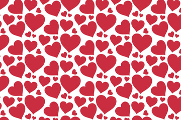 Vector hearts seamless pattern, vector Valentine's Day pattern, Valentine's Day background.