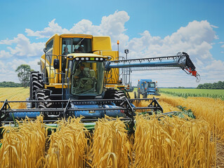 Fototapeta premium Agriculture business technology