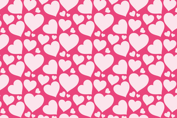 Vector hearts seamless pattern, vector Valentine's Day pattern, Valentine's Day background.