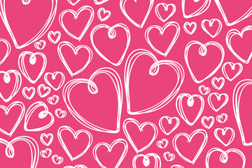 Vector hearts seamless pattern, vector Valentine's Day pattern, Valentine's Day background.