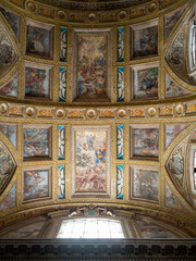 Ceiling frescos of the central nave of Gesu Nuovo, Naples