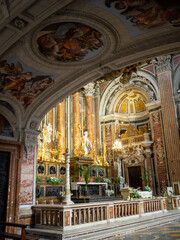 Fototapeta na wymiar Gesú Nuovo Church interior, Naples