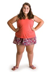 Fototapeta premium portrait of fat girl