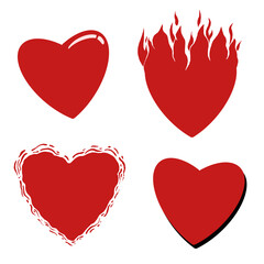 Icon Heart Love Set 1 - obrazy, fototapety, plakaty