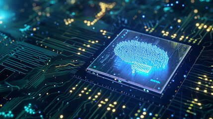 Technology and Business concept. Ai Artificial Intelligence Concept Cpu. Machine Learning. Central Computer. Innovative business