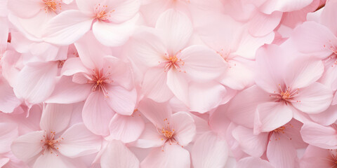 Fototapeta na wymiar Delicate Blossoming Beauty: A Pink Floral Explosion in Nature
