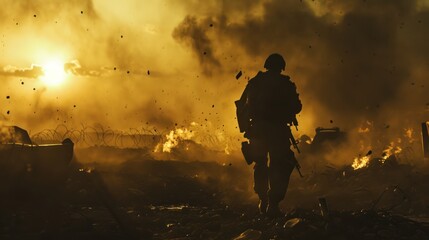 Obraz na płótnie Canvas Conflict cinematic