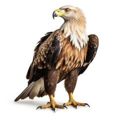 African eagle isolated on white background