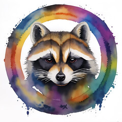 watercolor animal illustration on white background
