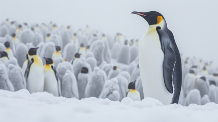 Fototapeta premium penguin in polar regions